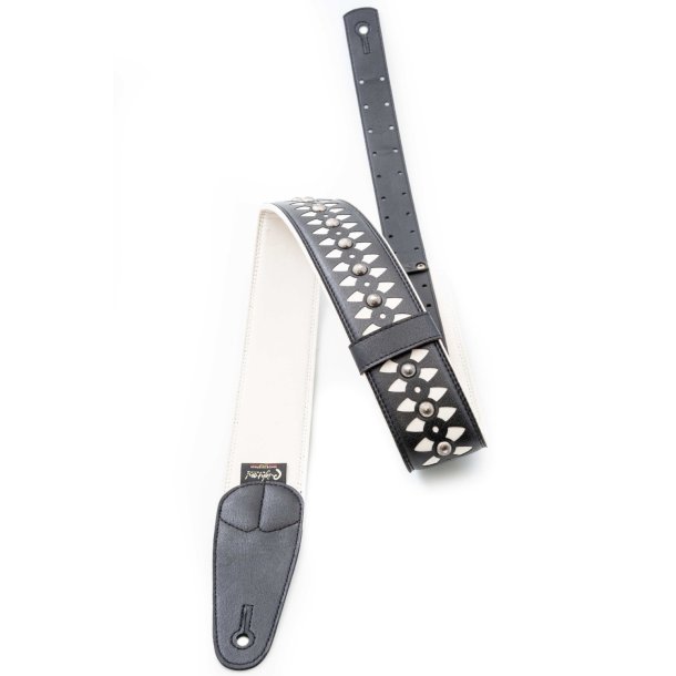 RightOn! Armour White Guitar Strap